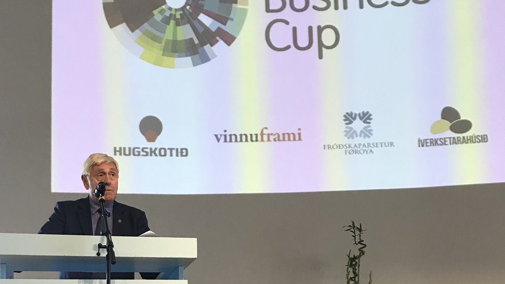 Poul Michelsen, landsstýrismaður, setti Føroyska Creative Business Cup 2018