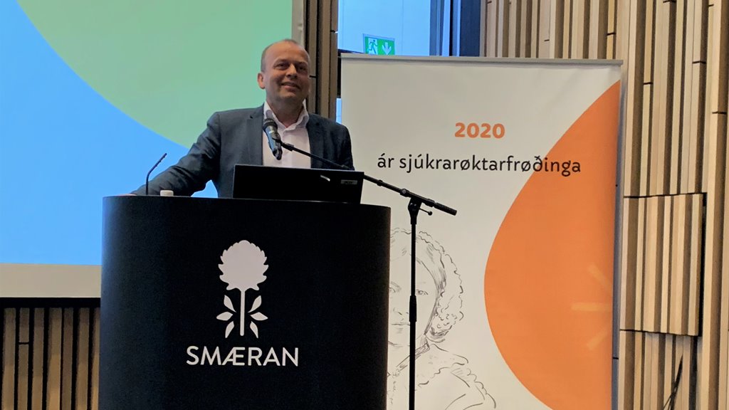 Kaj Leo Holm Johannesen, landsstýrismaður luttók á altjóða sjúkrarøktarfrøðingardegnum